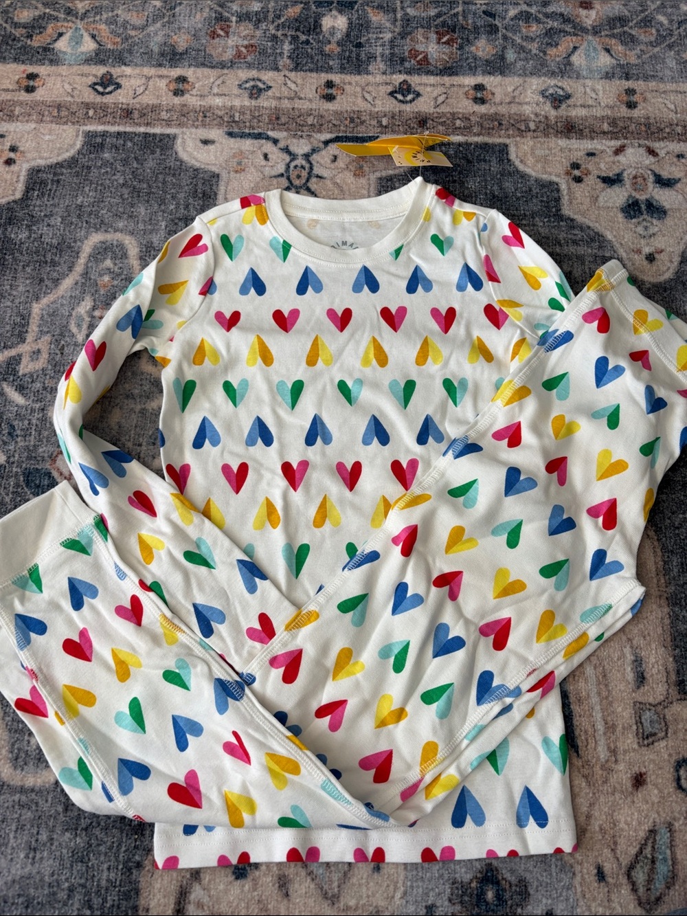 NWT. Primary kids pajama set! Heart Print, size 10